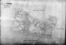 818095 Kadastrale kaart (minuutplan) van de gemeente Utrecht, Sectie C, eerste blad met de grenzen van het ...